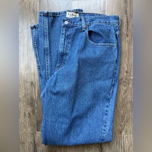 LL Bean Men’s Heavy Denim Relaxed Fit Medium Wash Jeans Size 36x34
